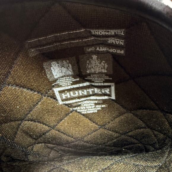 Hunter Regent Savoy Quilted Gloss Wellington Boots Black Waterproof Size 6 - Picture 8 of 12